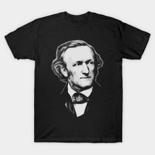 Richard Wagner Black and White T-Shirt